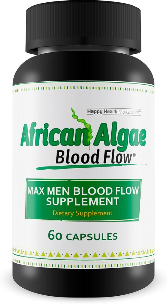 African Algae Blood Flow - Nasz najlepszy suplement cyrkulacyjny - Lepsze suplementy krążeniowe krwi - Wsparcie cyrkulacji ciała - Max Men Blood Flow Supplement Pills - Zaawansowane kapsułki przepływu krwi