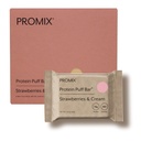 ProMix Nutrition Whey Protein Isolate Puff Bar, Low Carb Zdrowe przekąski z białkami jaj - pasza z trawy, Gluten Free, niski cukier, Soy Free (Truskawki i śmietana) - 12 Barów