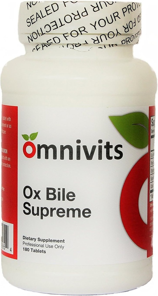 Ox Bile Supreme Agregates 124; Bile Salts, Digestive Enzymes & Betaine Organic Beet Concentrate Agregate 124; Nutritional Support for Liver and Gallbrook Function Agregable 124; Aid in Fat Trawienie Agregat 124; 180 Tablets