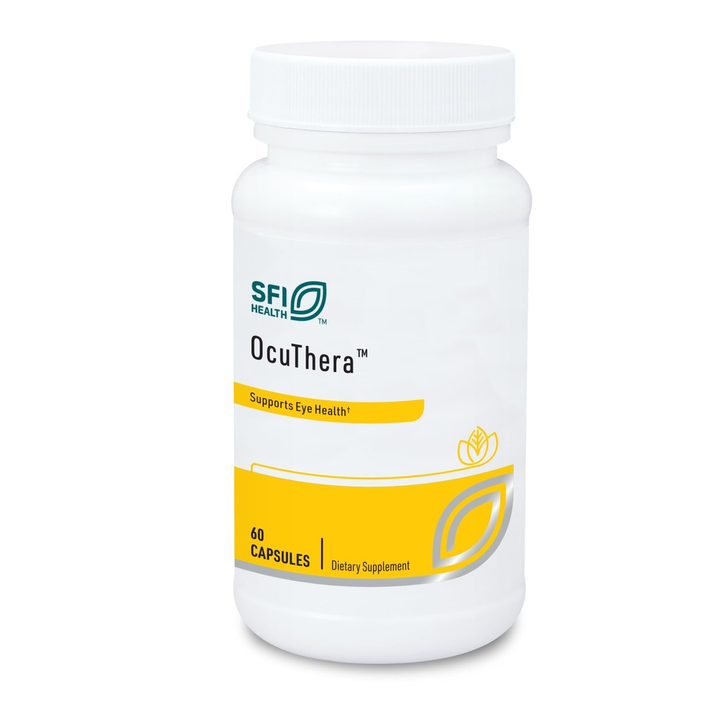 Klaire Labs SFI Health Ocuthera - Hypoalergenne Luteina, Zeaksantyna i Bilberry Extract Formuła do Przeciwutleniacza Oko Wsparcie (60 Kapsułki)