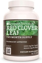 Żywienie Remedy 's Red Clover Leaf 124; 1000 mg, 60 Kapsułek Vegan Herbal Dietetyczny Suplement 124; Dwa miesiące dostaw