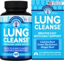 Supplement Lung Supplement - Kapsułki naturalne do czyszczenia i detoksykacji płuc - Made in USA - System oddechowy; Mucus Clear - Vegan Supplement for Lung Detox; Supplement oddechowy - 60 Kapsułek
