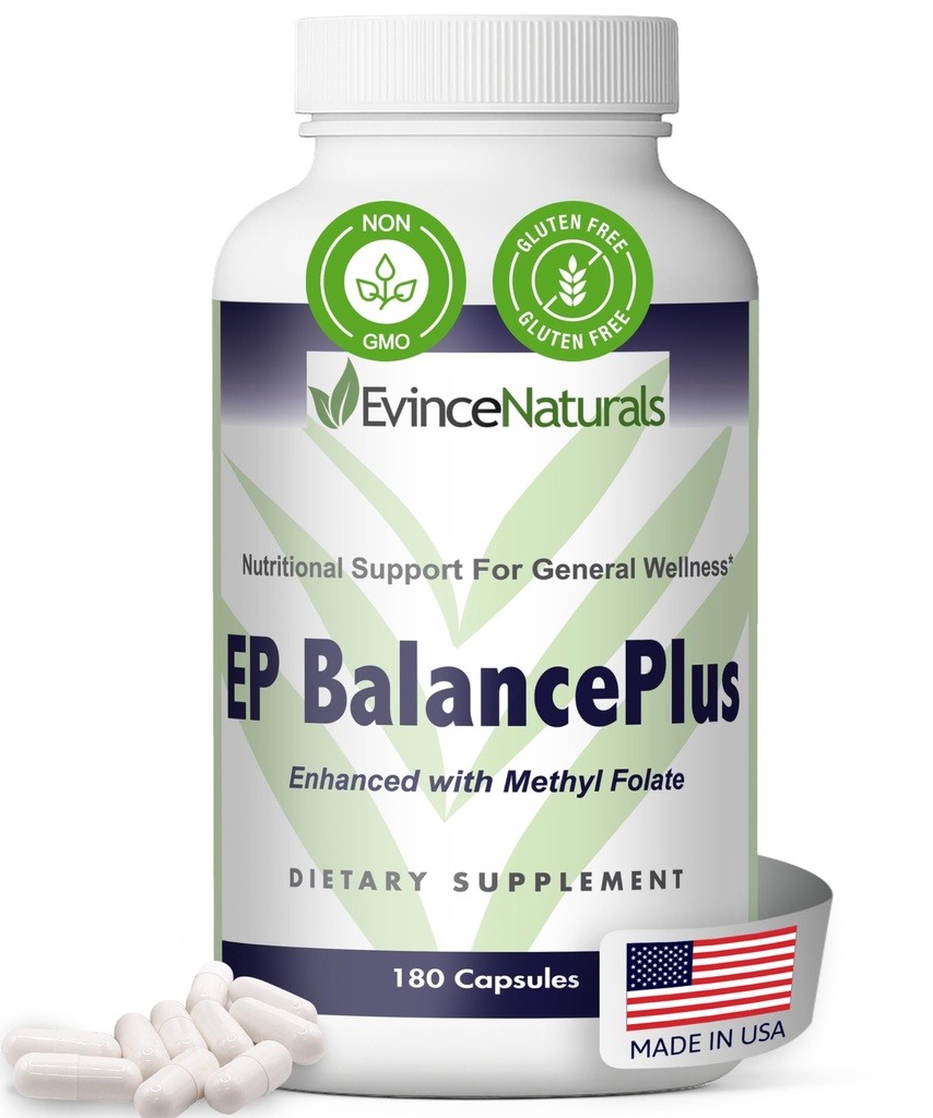 EP BalancePlus Multivitamin dla dorosłych - Multivitamina dla mężczyzn i kobiet z witamami i minerałami - Metyl Folate & Amino Acids for Nutritional Support - General Wellness Supplement, 180 kapsułki