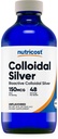 Nutricost Colloidal Silver 8oz - Błękitne butelki szklane Cobalt, Bio-Active Colloidal Silver