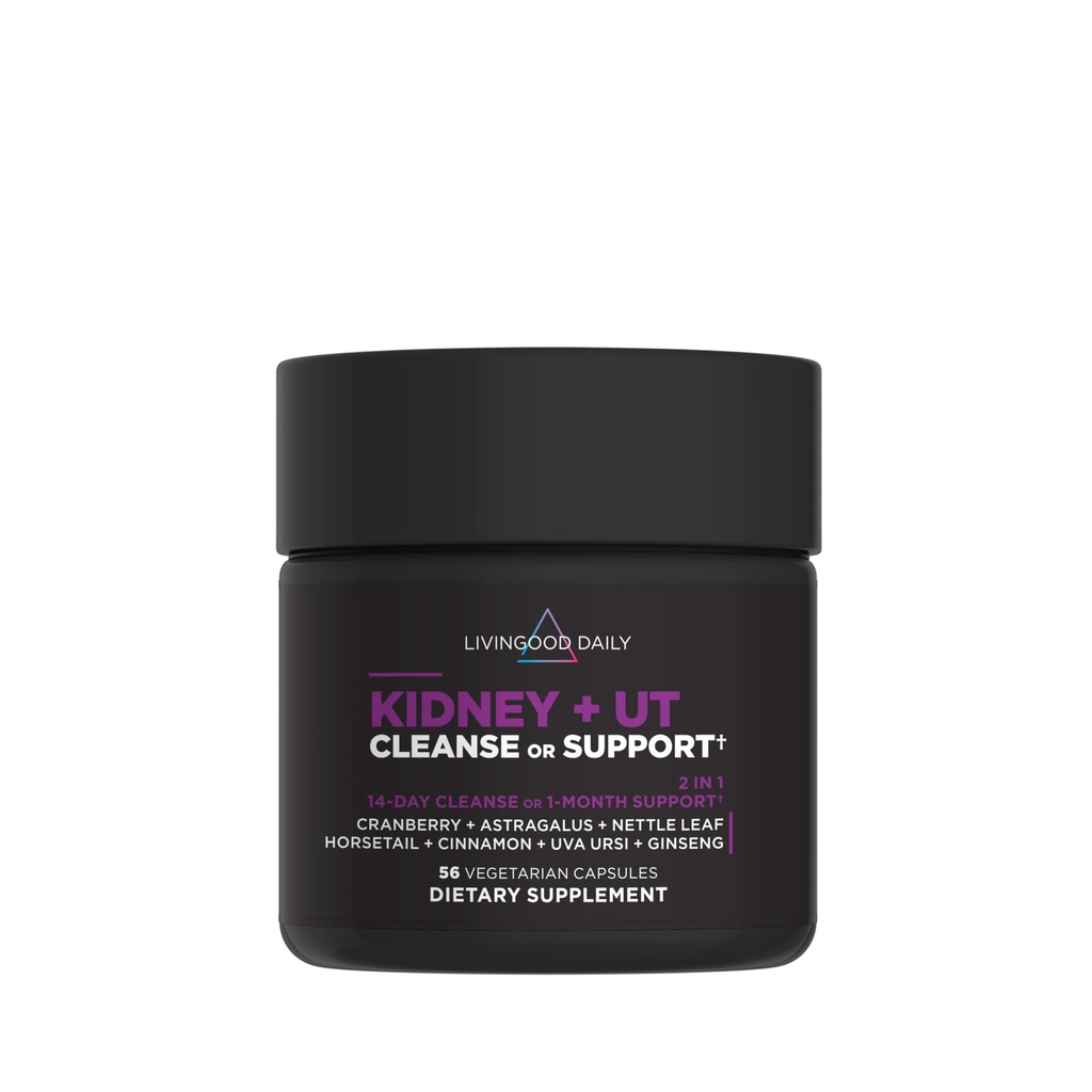 Livingood Daily Nurney Cleanse & Urynary Tract Supplement Supplement for Women & Men, 14- Day Detox lub 28- Day Wellness Routine z Żurawiny, Nettle Leaf, Astragalus & Cynamon, Gluten Free, 56 Kapsułki