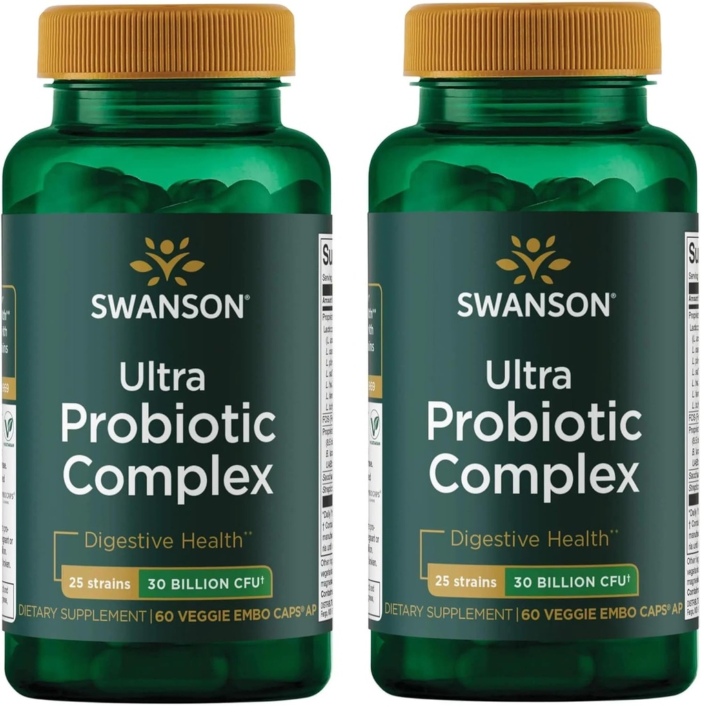 Swanson Ultra Probiotic Complex 30 Miliard Cfu 60 Kapsułki Veg (2 opakowania)
