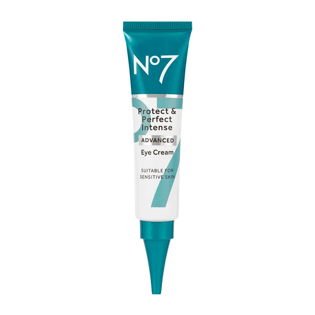 No7 Protect & Perfect Eye Cream - Intensywny Zaawansowany pod kątem kremu do oczu dla ciemnych kręgów - Wzbogacony o nawodniający kwas hialuronowy i naparzający masło Shea do ożywienia zmęczonych oczu (0.5 Fl Oz)