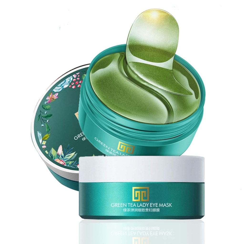 Pod maską oczu, Kolagen Eye Mask 60 szt., Green Tea Extract Pod pasami oczu, Maska dla puszystych oczu, Undereye Dark Circles zabiegi, Pod panami oczu, Anti-Wrinkle żel Pads