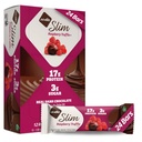 NuGo Slim Dark Chocolate Raspberry Trufle, 17g Protein, 2g Sugar, 7g Fiber, Niskie netto Carb, Keto Friendly, Gluten Free, 24 Count