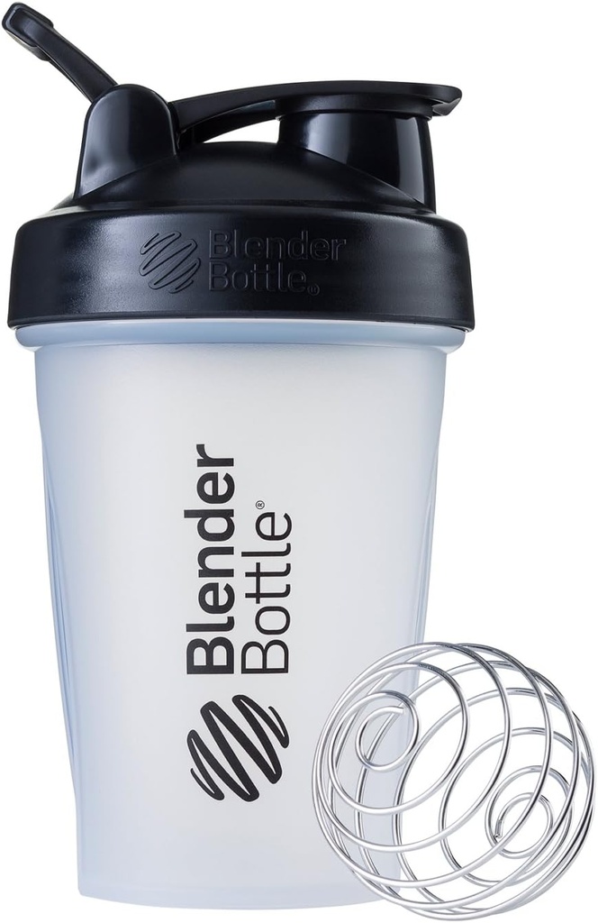 Butelka BlenderBottle Classic Shaker Butelka Perfect for Protein Shakes and Pre Workout, 20- unce, Clear / Black