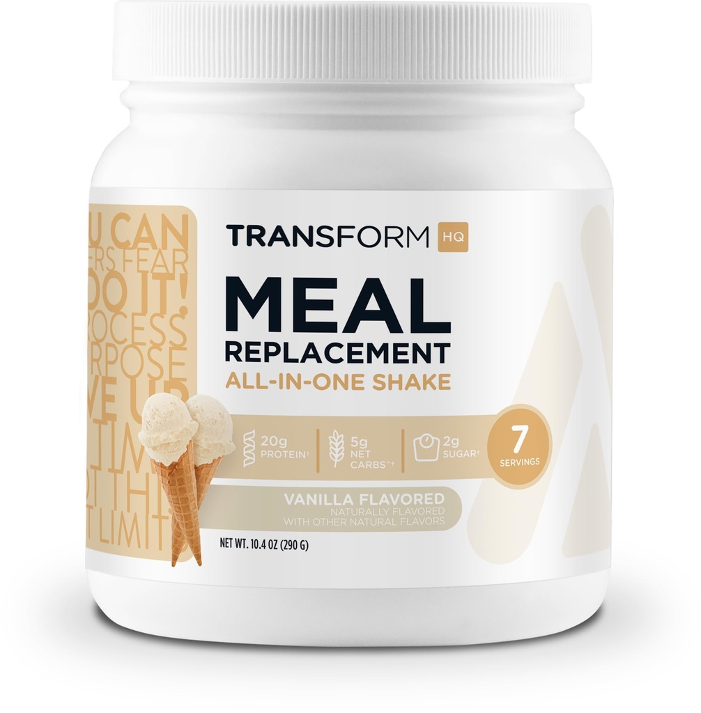 TransformHQ Mączka Zamiennik Powder 7 Służenia (Vanilla) - Gluten Free, Non-GMO
