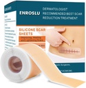 Upgrade Silicone Scar Sheets (1.6 "x 120" - 3 Meter), Medical Grade Silicone Scar Tape, Scar Removal Strips for Trądzik, Burn Scar C- Section & Keloid Surgery Sheets Scary Treatment Sheets