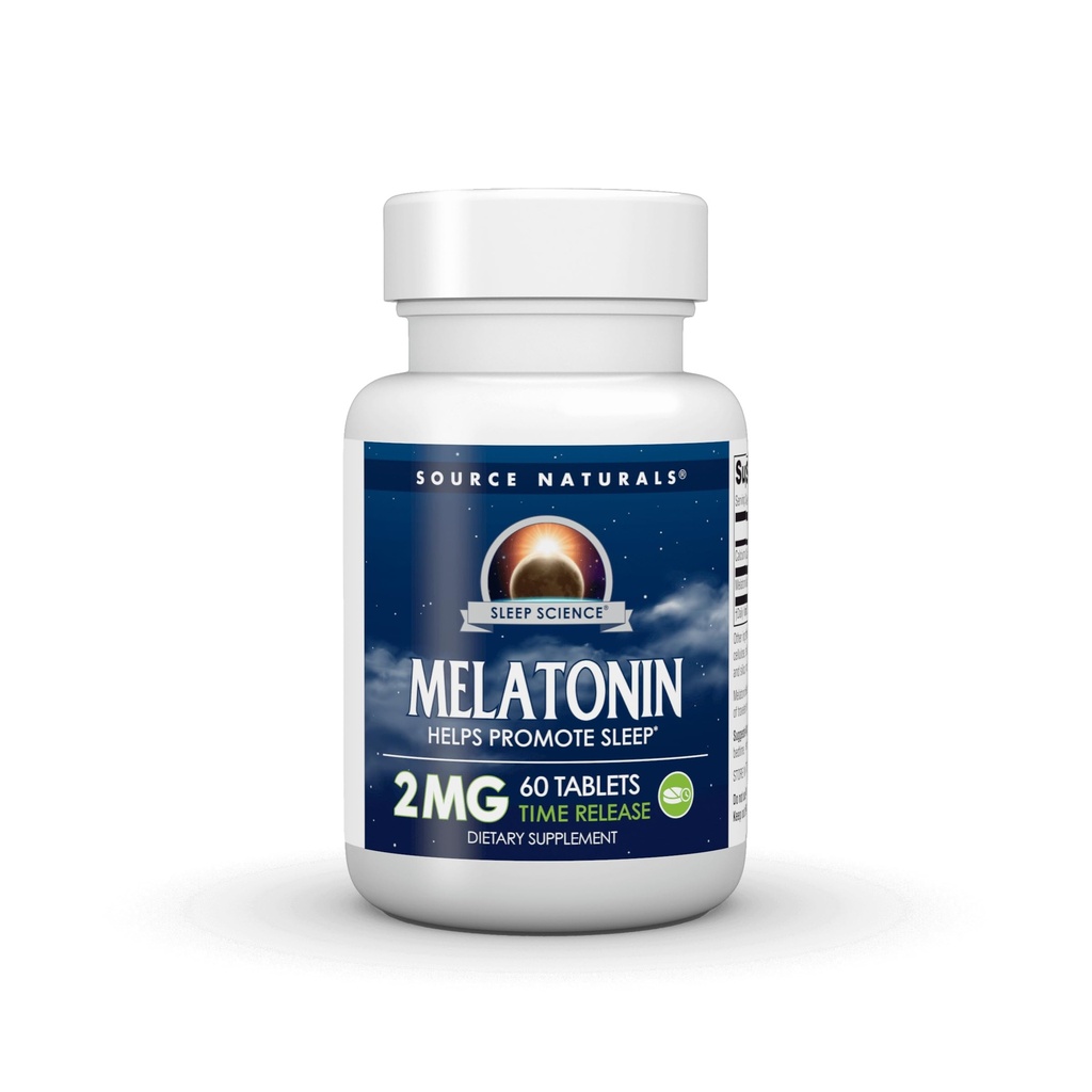 Źródło Naturals Melatonin, Pomaga Promowanie snu *, 2 mg - 60 mg