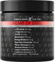 Formulacja Factory Heart of Steel: 10- in-1 Metaboliczny Maximizer Supplement tlenku azotu, Support ciśnienia krwi, L Arginina, L Citruline Natural Pre- Workout: Zarządzanie energią 120 Count