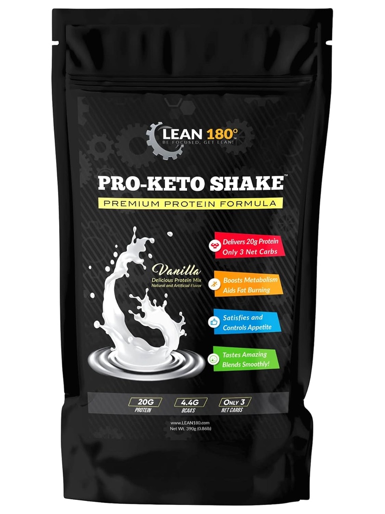 Pro Keto Shake - najlepsze degustacje niskokaloryczne niskocukrowe proteiny czyste dla Keto i wszystkich diet utrata wagi (Vanilla)