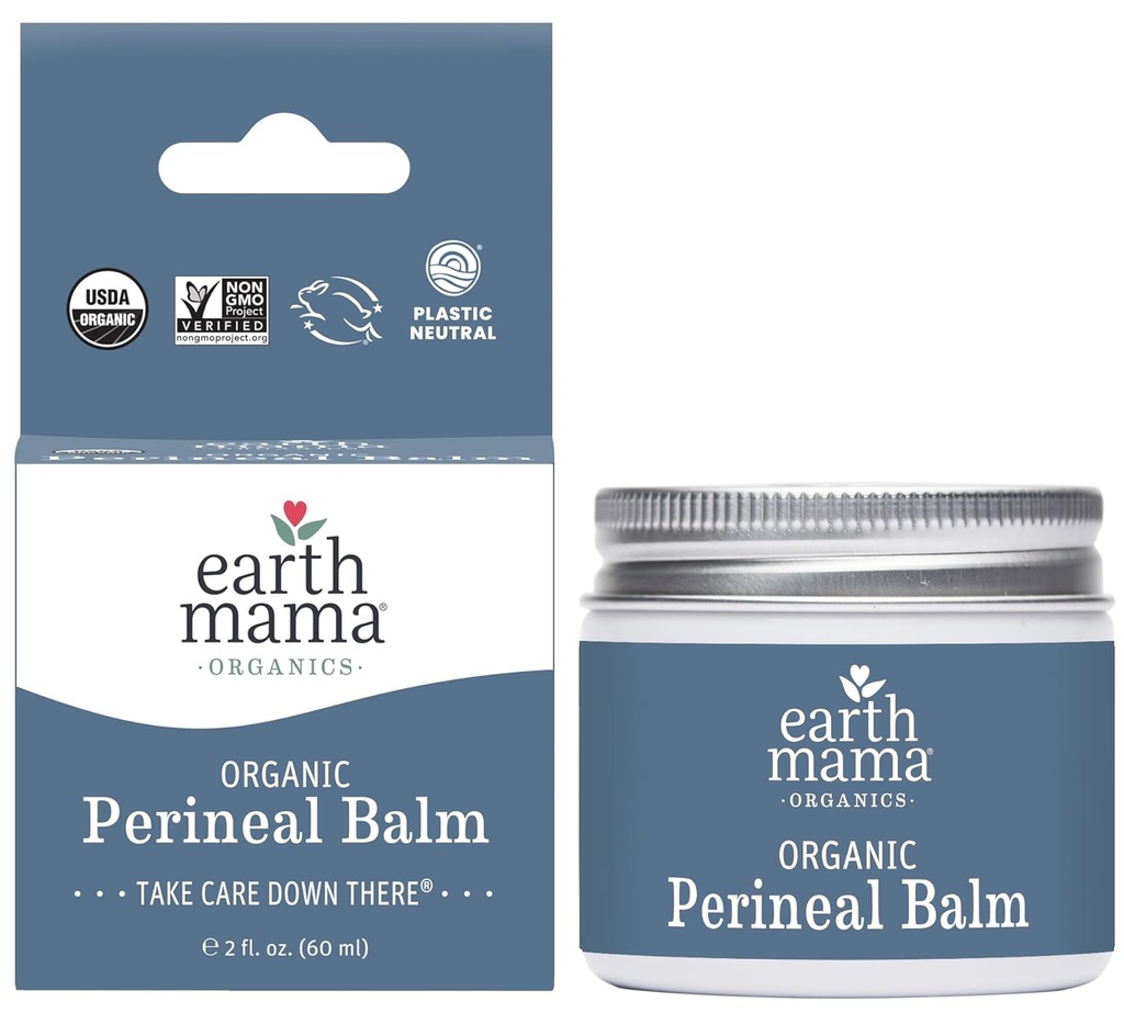 Earth Mama Organic Balon Perineal 124; Naturalne chłodzenie Salve ziołowy dla ciąży i popopartum Relief z czarownicą Hazel & Calendula, Essentials opieki kobiecej, No Benzocaine lub Butane, 2- Płynny unce