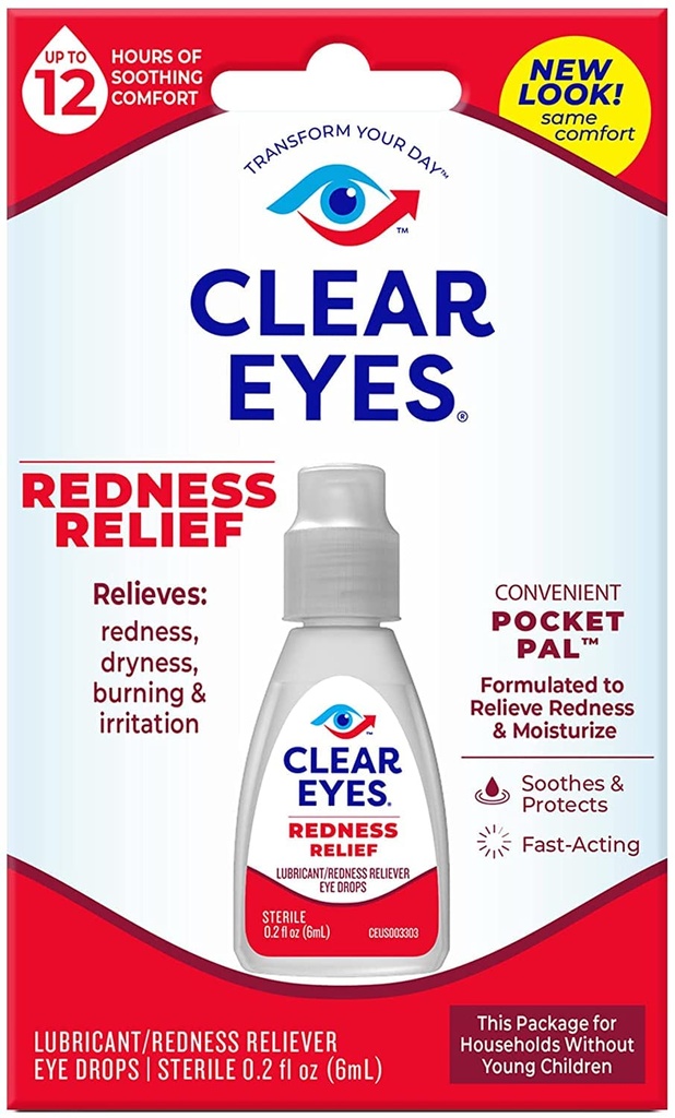 Czyste oczy Zaczerwienienie 12hr Relief Eye Drops - 0.2oz