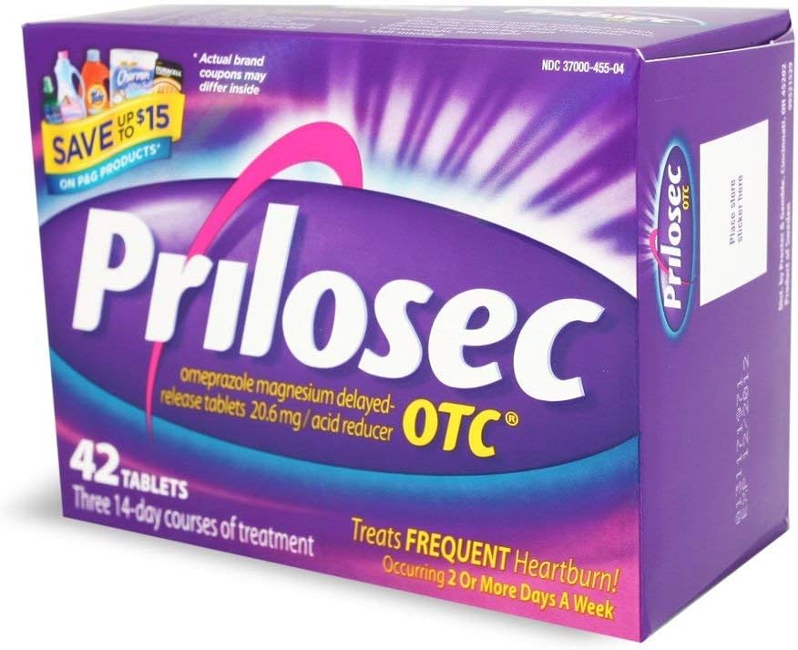 Prilosec 20, 6 mg pozagiełdowe, 42 tabletki (opakowanie po 3)