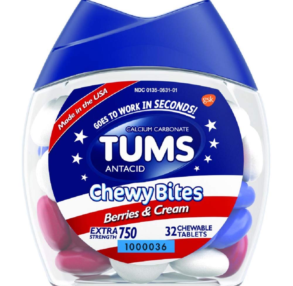 TUMS Chewy Bites Berries & Cream - 32 Count