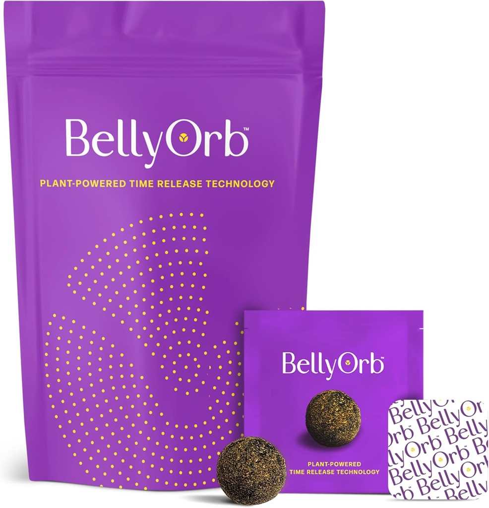 Lure Essentials Belly Orb - BellyOrb Sticker - Praca dla mężczyzn i kobiet z Wormwood, Goździk, Cynamon, Ginger 30 Kawałki