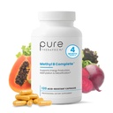 Pure Therapro Rx Methylled B Complex Vitamin Made in USA, 4 Month Supply Agregates 124; Methyl B Complete Quatreflux 5- MTHF Folate, B12 Methylcobalamin, TMG Trimetyloglicyna, Methylfolate Agregat 124; Pharm Grade