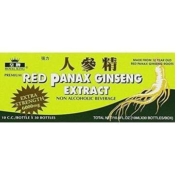 Royal King Red Panax Ginseng Extract 6000mg 10c.c. / butelka X 30 (Opakowanie z 4 pudełkami)
