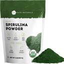 Kate Naturals Organic Spirulina Powder. Nutricent Dense Superfood for Smoothies and Juice (2 lb, USDA Certified, Non-GMO, gluten- Free)