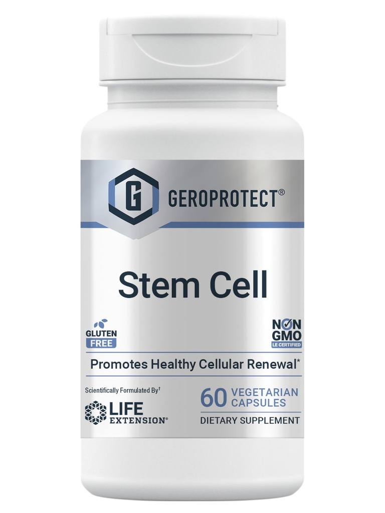 Life Extension GEROPROTECT ® Komórka macierzysta, Promotes Zdrowe Odnowa komórkowa, Kokum Extract, Trans- resweratrol, Gluten Free, Non-GMO, Wegetarianin, 60 Kapsułki