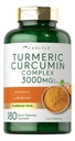 Carlyle Turmeric Curcumin Supplement Agregat 124; 3000mg 180 Kapsułek Agregat 124; z Black Pepper, Kurkuminoidy i Bioperine Agregat 124; Non-GMO, Gluten Free