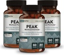 Formuła Peak Workout - Refuel Motivation and Exercise Output 124; Pre- Workout and Recovery Supplement Featuring ATP, Boswellia, Ashwagandha, Green Tea Extract & Piperine (60 kapsułki)