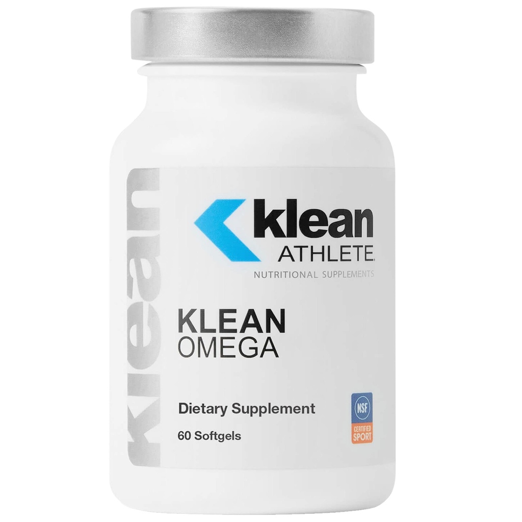 Klean Athlete Klean Omega Omega Omega 124; Czysty olej rybny w postaci triglicerydów do wspomagania układu sercowo-naczyniowego, neurologicznego i wspólnego zdrowia 124; NSF Certified for Sport Equipment 124; 60 Softgels