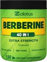 Zolotus Berberine Supplement 40 in 1, z mech morskich, cynamon, Thistle mleka, jabłko cydr Ocet, Quercetin do trawienia, System immunologiczny i zdrowie serca