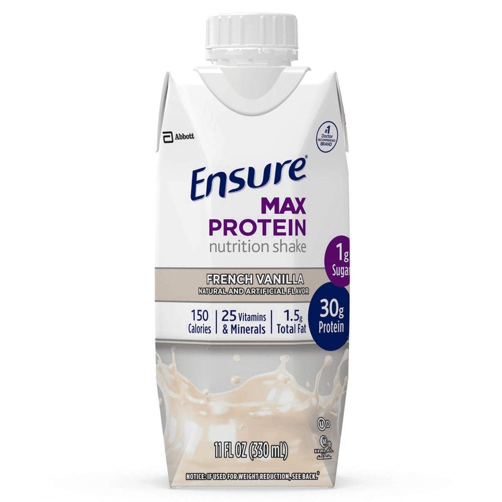 Upewnij się, że Max odżywka białkowa wstrząsnąć francuski Vanilla 4 Pudełka tekturowe, Waga całkowita 44 fl oz