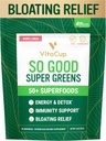 VitaCup Tak dobre Super Zielone Proszek w / 50 + Premium Superfoods, Energia Boost, Detox, Immunitet w / Probiotyki, Prebiotyki, Włókno, Antyoksydanty, Adaptogeny, Spirulina, Berry Lemon, 30 Służenia