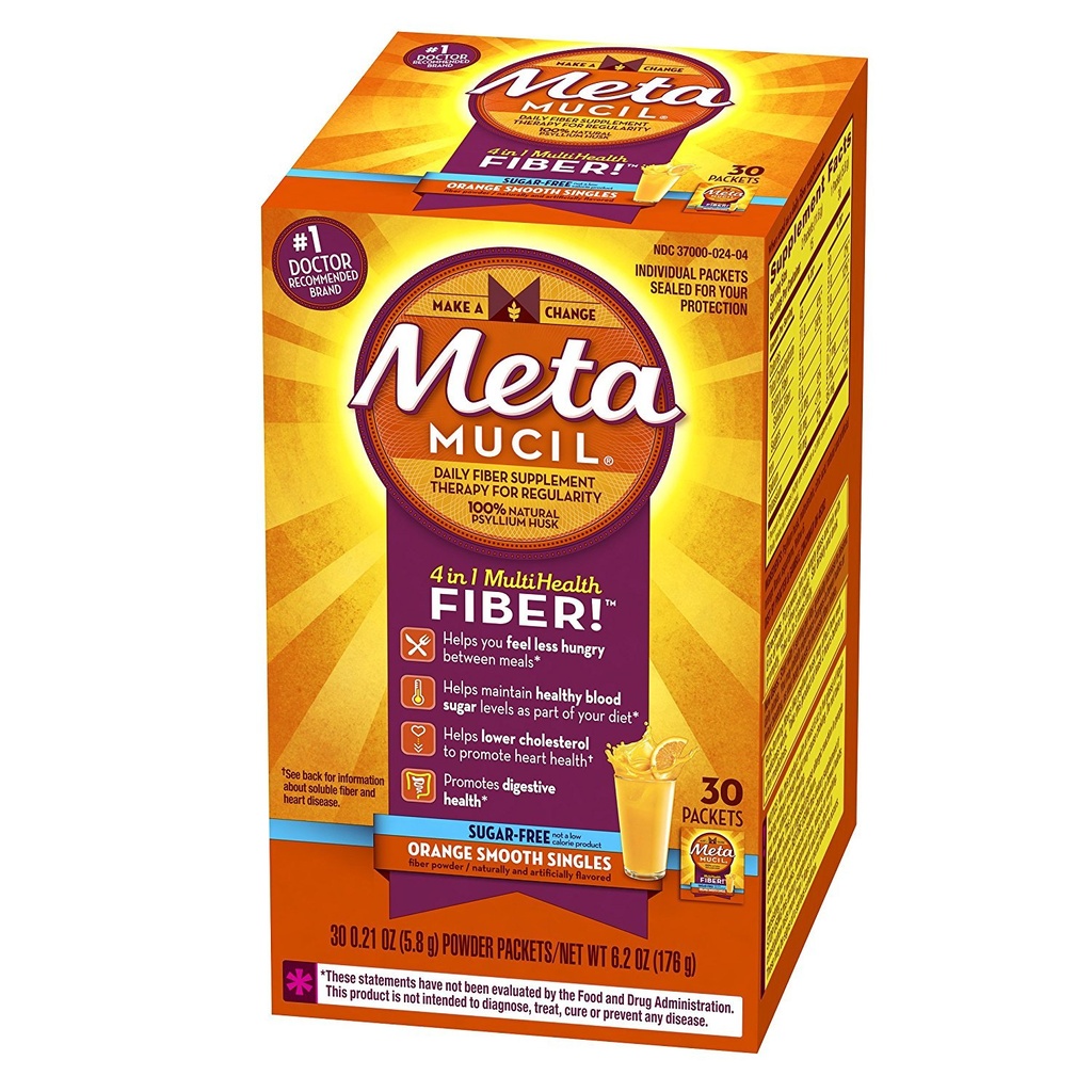 Metamucyl Fiber Singles gładki tekstura cukier bez pomarańczy - 30 opakowań