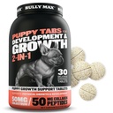 Bully Max 2-in-1 Puppy Witaminy - 30 Tabletki do żucia dla rozwoju i wzrostu szczeniąt - Leczenie psów, Witamina & Suplementy dla małych psów i dużych szczeniąt rośnie - Może być używany jako Topper żywności