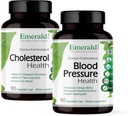 EMRALD LABS Cholesterol Zdrowie (90 Czapki) i ciśnienie krwi Zdrowie (90 Czapki) - Wsparcie serca i układu krążenia - Wsparcie poziomu ciśnienia krwi w normalnym zakresie - Bezglutenowe - 30-Day Supply