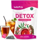 LULUTOX Detox Tea - Slimming Tea z Dandelion i Ginseng do celów wsparcia dla detox Cleanse, płaski brzuch, wzdęcia, Zdrowa waga i zdrowie pokarmowe - Kobiety i mężczyźni - Peach Flavor (28 Słupki)