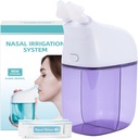System nawadniania błony śluzowej nosa z 30 zestawami soli, Sinus Rinse Machine, Nos Sinus Cleaner Machine z zbiornik wody i zbiornik na odpady - Violet