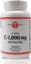 Holistic Health Vitamin C with Rose HIPS 1000mg Tablets, Vitamin C Tablet for Boosting Immunity, Maintaining Optimal Blood Pressure, and Healthier Inflammatory Responses, 100 Tablets