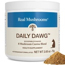 Real Mushrooms Whole Dog Health - Funkcjonalny Mushroom blend dla psów z grzywą lwa, Cordyceps, Turcja Ogon, Reishi, Shiitake dla ogólnego Wellbeing psów - 2.65 Oz Proszek Suplement