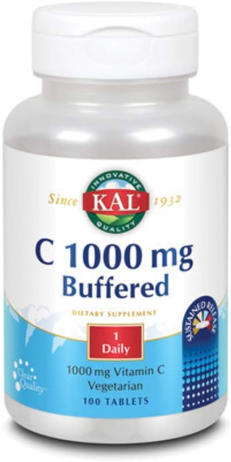 KAL Witamina C Buforowana Trwałe tabletki uwalniające, 1000 mg, 100