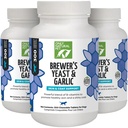 Tylko naturalny Pet Brewer 's Yeast & Czosnek Chewables - All- Natural Flea & Tick Prevention for Dogs - Fortified with B Vitamin - Promotes Healthy Skin & Coat - 300 Count Tablet (3 Pack)