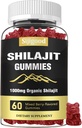 Shilajit Gummies z 85 + Suplement z minerałów śladowych, Shilajit dla mężczyzn i kobiet - 60 Mieszanych Gummies aromatyzowanych jagodami