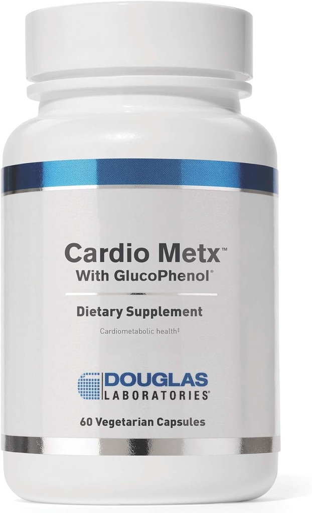 Douglas Laboratories - Cardio MetX z Glucophenol - Klinicznie badane ekstrakty owoców Amla, Truskawki i Żurawiny z chromem do wspierania zdrowia kardiometabolicznego - 60 Kapsułki