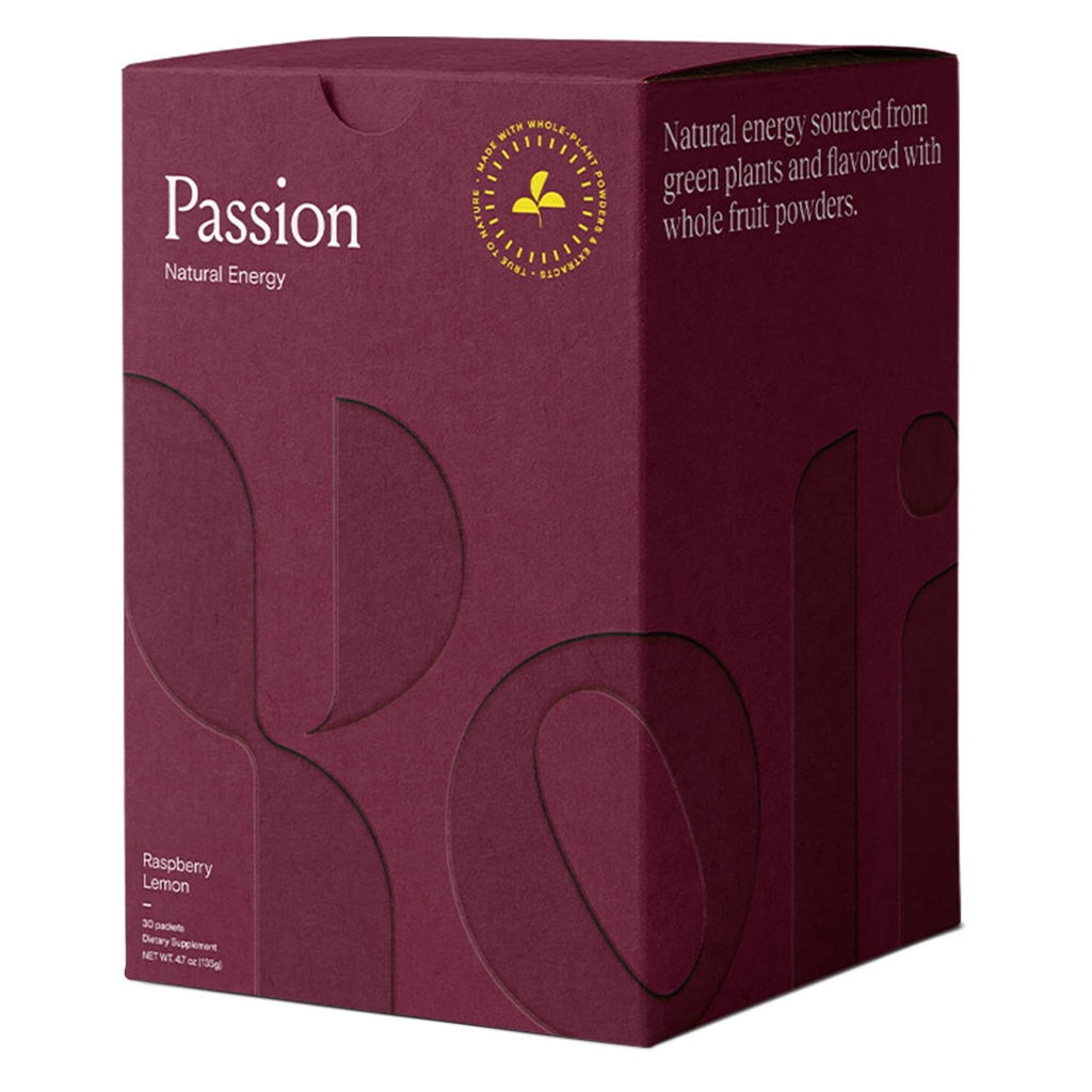 Yoli ® Passion Energy Drink Powder Mix - Naturalna energia Drink Mix for Endurance and Stamina, 30 Pakiety - Malina Lemon