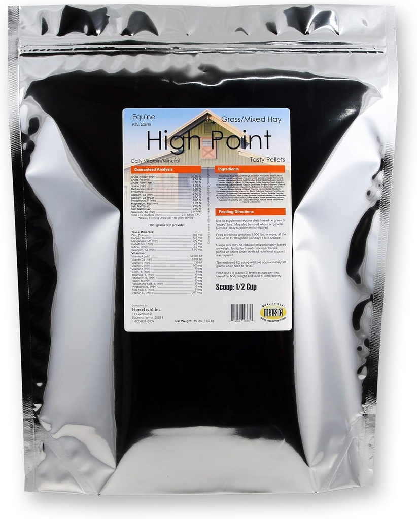 HorseTech High Point Pellets Codzienne witaminy mineralne (15 funtów.)