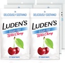 Luden 's Sugar Free Wild Cherry Throat Drops, Sore Throat Relief, 25 Count (6 opakowań)