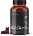 Nutrissa Black Seed Oil + Elder Berry Gummies - Cold- Pressed Black Cumin Seed Nigella Sativa Oil - EPEB Certified for Pure & Potency - 90 Blueberry Flavored Vegan Gummies
