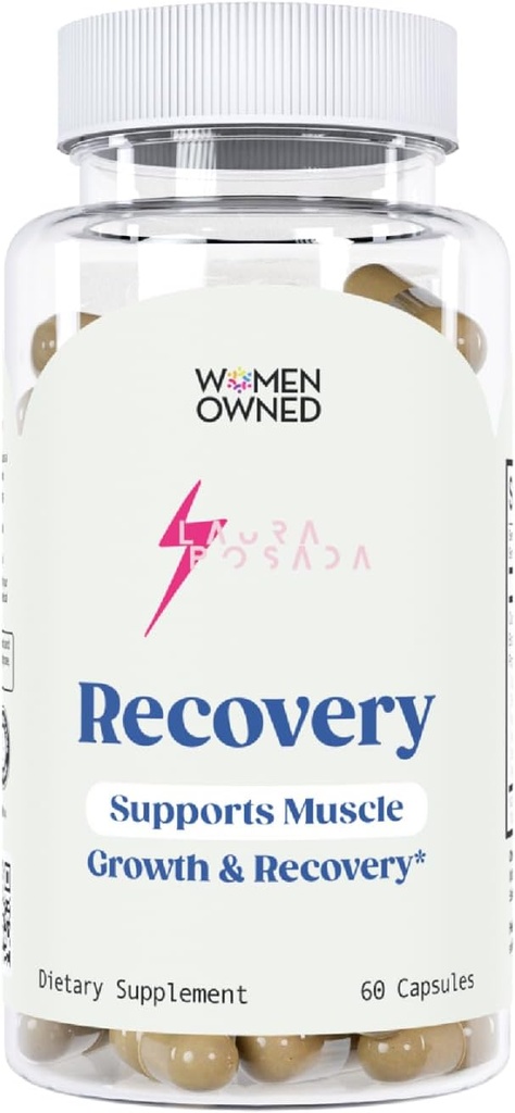 Laura Posada Post- Workout Recovery Supplement 60 Kapsułki Naprawa mięśni i wzrost optymalnej sprawności fitness - 100% Natural Non-GMO, Made in USA